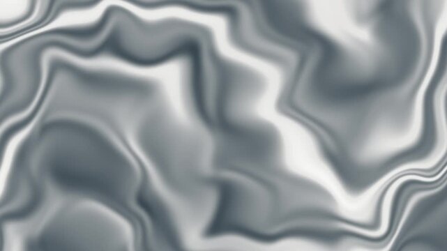 Smooth silver waves ripple like liquid chrome. Graceful curves glow with metallic sheen and depth. Elegant motion flows with fluid motion, seamless
