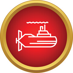 Obraz premium Submarine icon representing naval warfare and underwater exploration