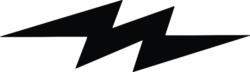 Silhouette design of a powerful electric lightning bolt vector © Nasima