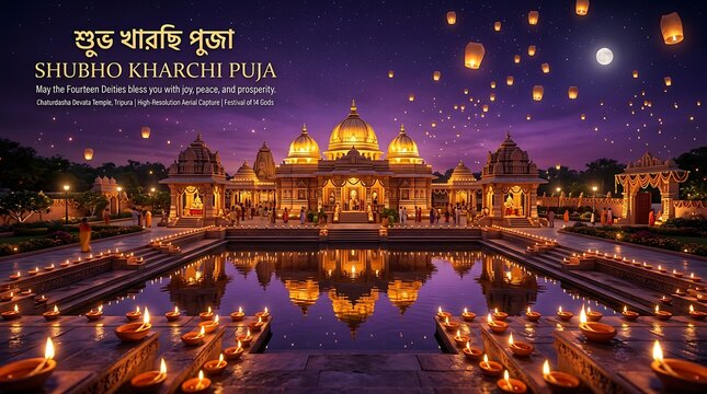 Kharchi Puja Celebration at Chaturdasha Devata Temple in Tripura