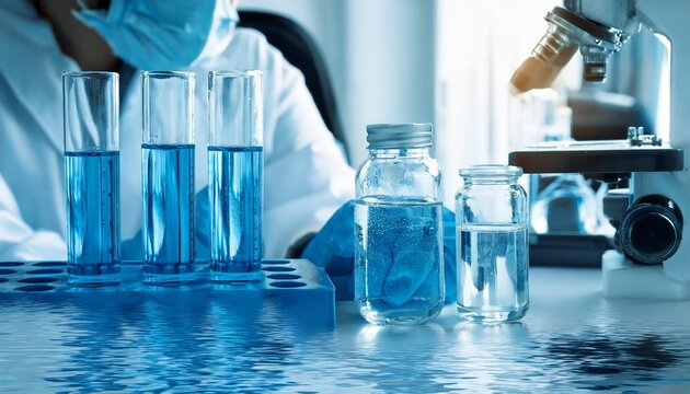 conduct water analysis research selective focus