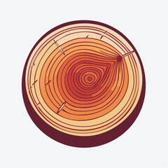 Fototapeta premium Cross-section of a Tree Trunk with Rings