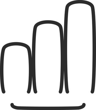 Growth Bar Chart Logotype Outline Icon