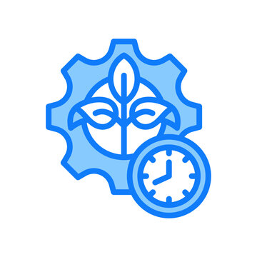 Resource Efficiency blue icon
