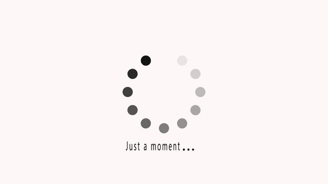 Simple Black And White Proofreader With Dots Circling Bk animation of a design minimal proofreader with white circles fading in and out