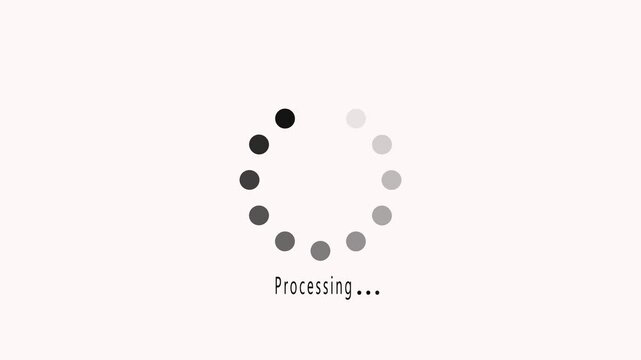 Simple Black And White Proofreader With Dots Circling Bk animation of a design minimal proofreader with white circles fading in and out