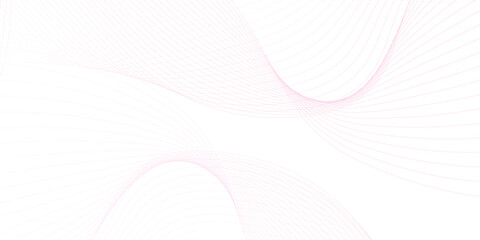 Obraz premium pink wave curve lines banner background design. Abstract soft wave lines dynamic flowing pink light isolated background. Vector Illustration of the pink pattern of lines. Black stripes on white .