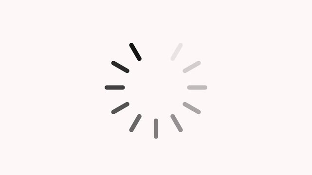 oaring wheel animation - Animated spinning load icon with alpha layer transparent background. Loading circle icon animation on white background.