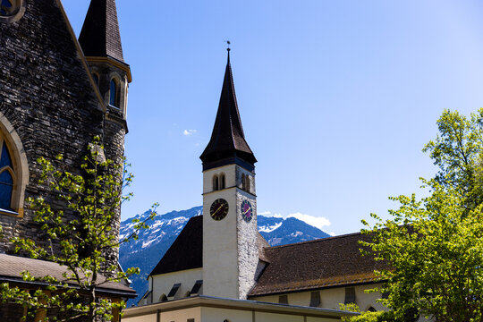 the swiss cityscape of interlaken