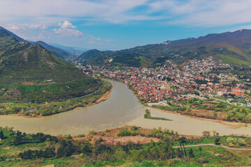 View of Mtskheta, Georgia. Selective focus. © yanadjan