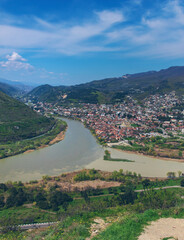 View of Mtskheta, Georgia. Selective focus. © yanadjan