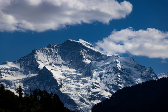 the famous jungfrau mountain in switzerland