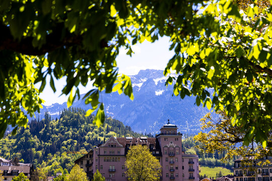 the swiss cityscape of interlaken