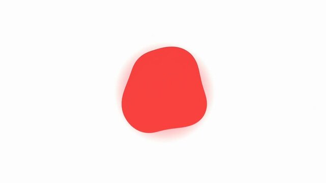 A single red rounded shape object.