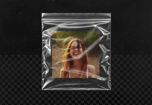 Plastic Bag Mockup with Photo Effect