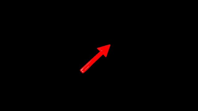 Red arrow pointing to the right with motion lines