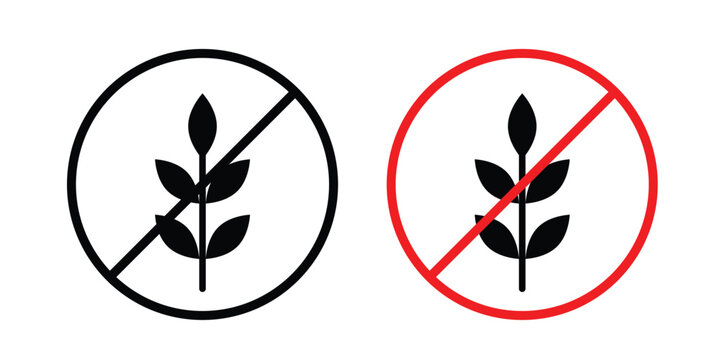 gluten free icon collection. Thin linear outline icon pack
