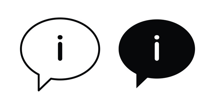 Information icon collection. Thin linear outline icon pack