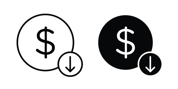 low cost icon collection. Thin linear outline icon pack