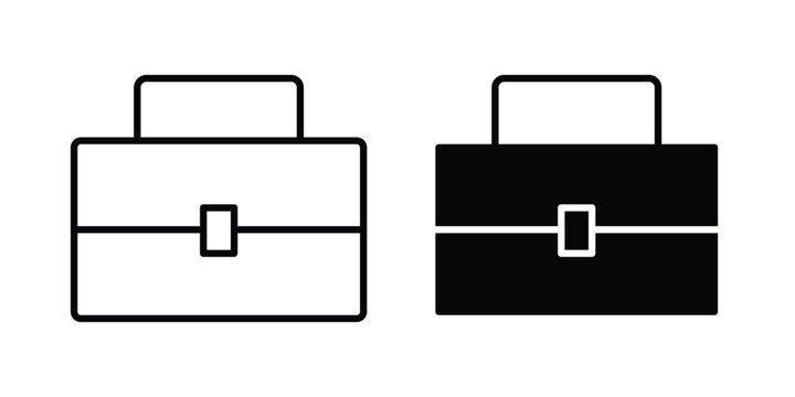 Portfolio icon collection. Thin linear outline icon pack