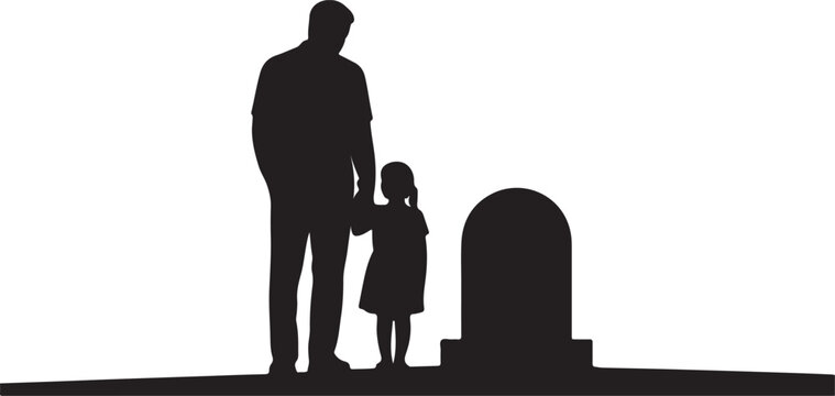 Families and Kids Visiting Zoo Park Vector Illustration