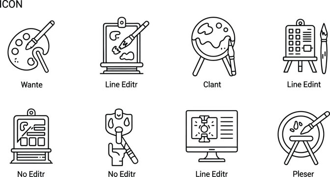 Line for editing and including painting and computer tools line editing digital painting palette