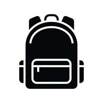 Travel backpack luggage silhouette icon
