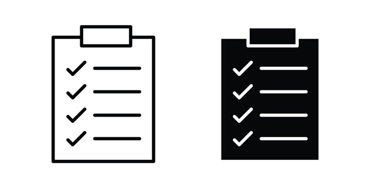To Do list icon collection. Thin linear outline icon pack