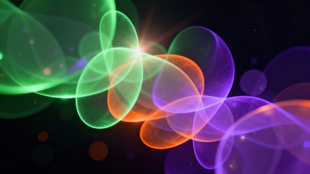 Colorful abstract light shapes