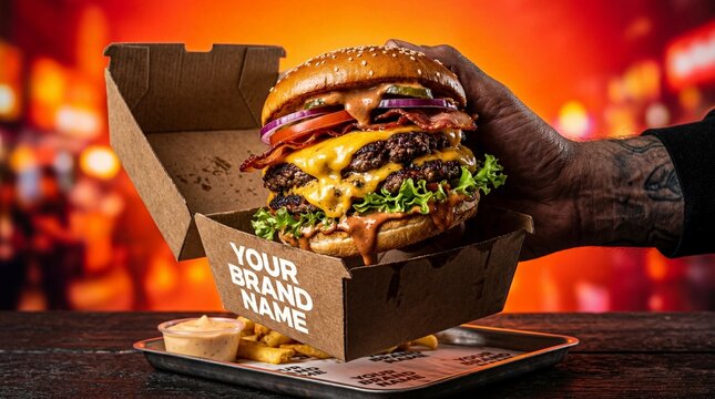 Juicy Double Cheeseburger Takeaway