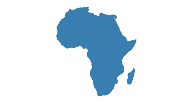 Africa map icon vector isolated continent silhouette illustration