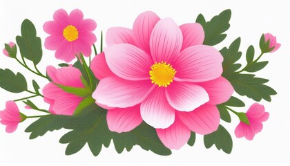 Obraz premium pink flower isolated on white