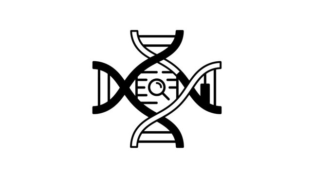 DNA Double Helix Genetic Structure Symbol.
