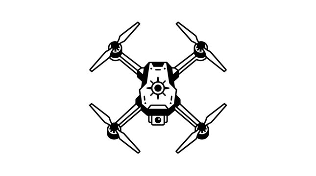 Drone Aerial Vehicle Quadcopter Flying Machine.