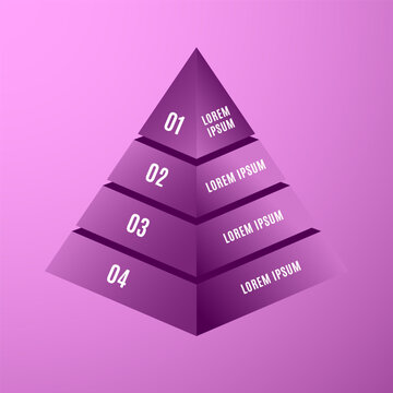 4-step pyramid infographic for corporate hierarchies