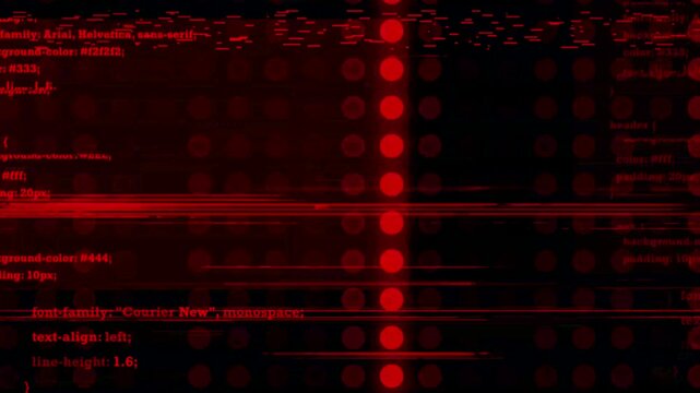 Red glitch error screen with digital distortion