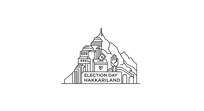 Election Day Hakkari Land Illustration - Voting, Democracy, and Political Process.