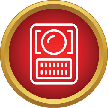 Intercom door phone system icon representing security and building entry communication
