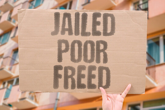 "Jailed Poor Freed" Wealthy defendants routinely secure release while poor defendants remain incarcerated. WEALTHY. DEFENDANTS. POOR. RELEASE. INCARCERATED.