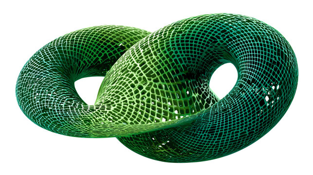 Abstract Moebius: An intriguing 3D rendering of a Moebius strip, showcasing its unique continuous surface and topological properties. Perfect for science and design contexts.
