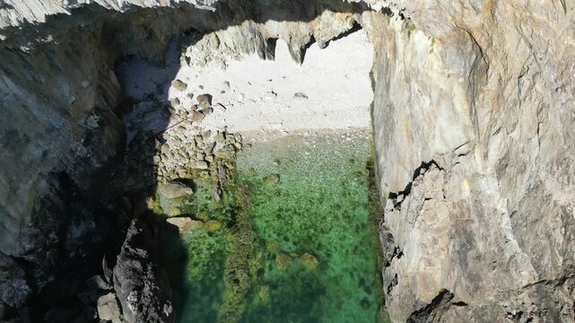 Parliament House Cave on Holy Island, Wales