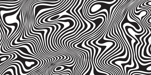 Fototapeta premium Optical illusion stripes texture. Abstract geometric background vector design. Op art illustration. graphic illustration