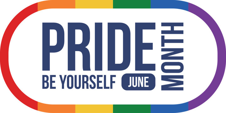 LGBT Pride Month in June. 2026. Lesbian Gay Bisexual Transgender. Celebrated annual. LGBT flag. Rainbow love concept. Human rights and tolerance. Poster, banner and background. Vector illustration