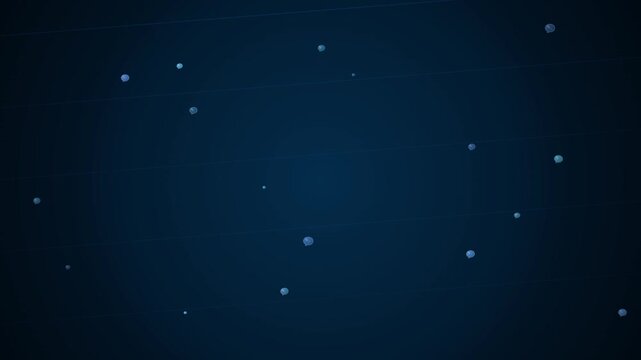 Abstract Blue Motion Background Featuring Floating Speech Bubbles