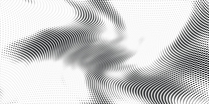 Halftone pattern. Wave halftone background. Abstract halftone texture. vector art