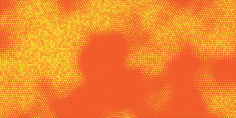 Radial gold disco party pattern. Yellow square sequin mosaic texture background. Pop up comic sparkling glitter backdrop. background illustration © HAMDI