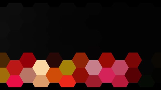 interlocking colored geometric shapes changing abstract motion background, mosaic pattern
