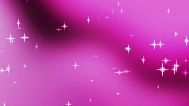Vibrant pink background with sparkling stars and a gradient effect, perfect for background animation loop