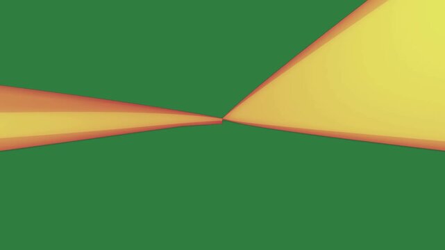 Yellow abstract triangle style frame depth motion design composition scene cartoonish movement creative