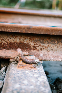 KRL railway line crossing urban environment in Indonesia